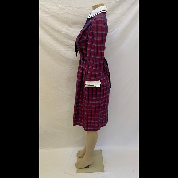 VTG ACT I Size 3-4 Plaid 3/4 Sleeve Collared Dress - Picture 8 of 13